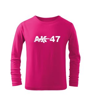 DRAGOWA dziecięca koszulka z długim rękawem AK47, różowa
