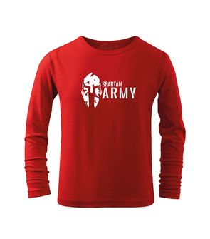 DRAGOWA dziecięca koszulka z długim rękawem Spartan army, czerwona