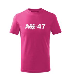 DRAGOWA koszulka dziecięca AK47 krótki rękaw , różowa