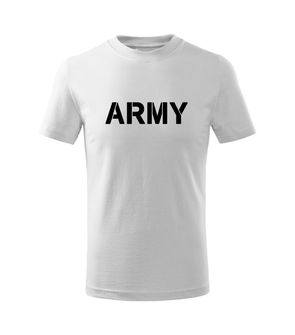 DRAGOWA koszulka dziecięca Army krótki rękaw , biała
