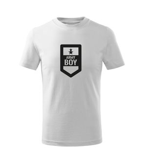 DRAGOWA koszulka dziecięca Army boy krótki rękaw , biała