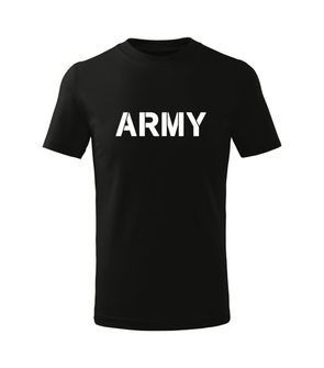 DRAGOWA koszulka dziecięca Army krótki rękaw , czarna
