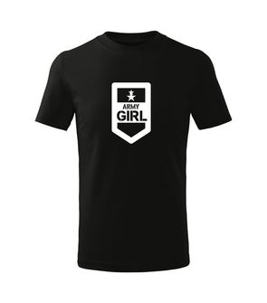 DRAGOWA koszulka dziecięca Army girl krótki rękaw , czarna