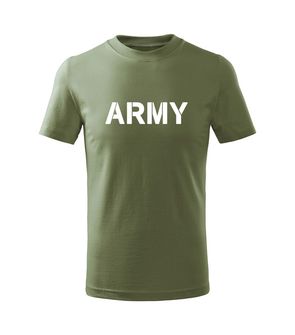 DRAGOWA koszulka dziecięca Army krótki rękaw , oliwkowa