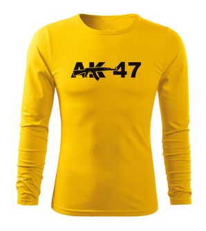 DRAGOWA Fit-T koszulka z długim rękawem ak47, Żółta 160g/m2