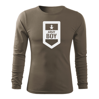 DRAGOWA Fit-T koszulka z długim rękawem army boy, oliwkowa 160g/m2