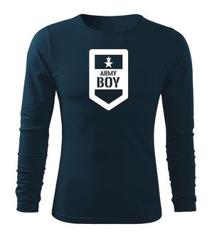 DRAGOWA Fit-T koszulka z długim rękawem army boy, ciemna niebieska 160g/m2