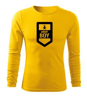 DRAGOWA Fit-T koszulka z długim rękawem army boy, Żółta 160g/m2