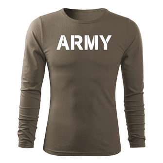 DRAGOWA Fit-T koszulka z długim rękawem army, oliwkowa 160g/m2