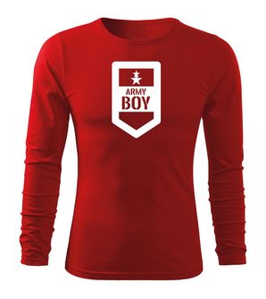 DRAGOWA Fit-T koszulka z długim rękawem army boy, czerwona 160g/m2