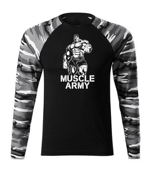 DRAGOWA Fit-T koszulka z długim rękawem muscle army man, metro 160g/m2