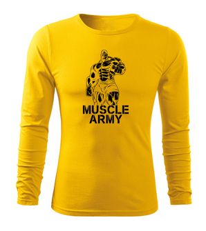 DRAGOWA Fit-T koszulkDRAGOWA Fit-T majica z dolgimi rokavi muscle army man, rumena160g/m2a z długim rękawem muscle army man, Żółta 160g/m2