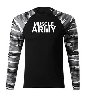DRAGOWA Fit-T koszulka z długim rękawem muscle army, metro 160g/m2
