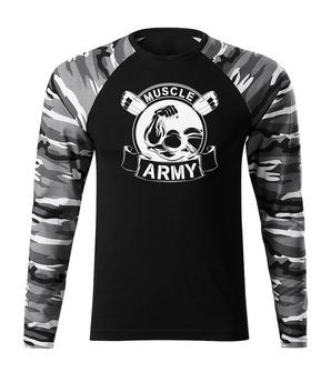 DRAGOWA Fit-T koszulka z długim rękawem muscle army original, metro 160g/m2