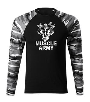 DRAGOWA Fit-T koszulka z długim rękawem muscle army team, metro 160g/m2