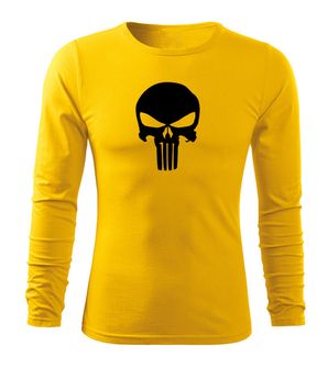 DRAGOWA Fit-T koszulka z długim rękawem punisher, Żółta 160g/m2