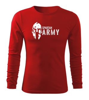 DRAGOWA Fit-T koszulka z długim rękawem spartan army, czerwona 160g/m2