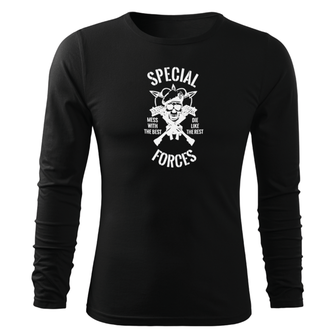 DRAGOWA Fit-T koszulka z długim rękawem special force, czarna 160g/m2