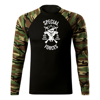 DRAGOWA Fit-T koszulka z długim rękawem special force, woodland 160g/m2