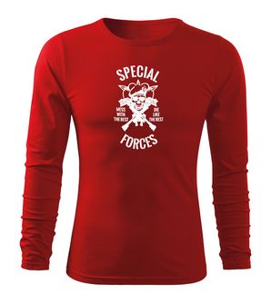 DRAGOWA Fit-T koszulka z długim rękawem special force, czerwona 160g/m2