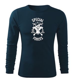 DRAGOWA Fit-T koszulka z długim rękawem special force, ciemna niebieska 160g/m2