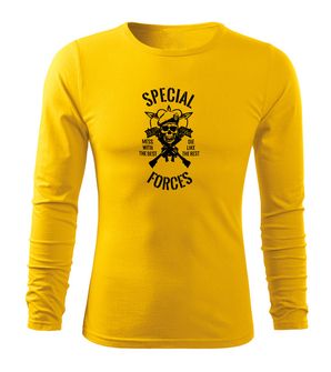 DRAGOWA Fit-T koszulka z długim rękawem special force, Żółta 160g/m2