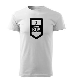 DRAGOWA koszulka z krótkim rękawem Army boy, biała 160g/m2