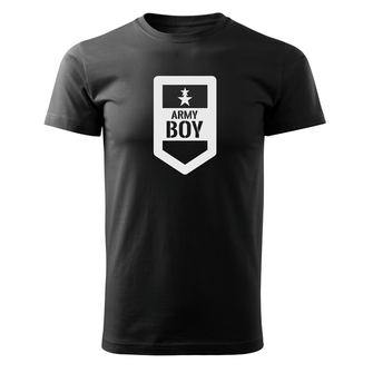 DRAGOWA koszulka z krótkim rękawem Army boy, czarna 160g/m2