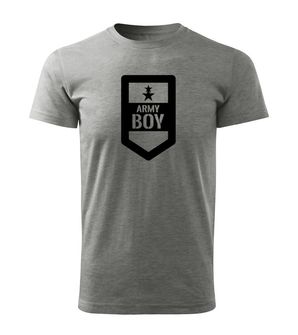 DRAGOWA koszulka z krótkim rękawem Army boy, szara 160g/m2