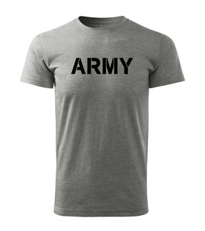 DRAGOWA koszulka z krótkim rękawem Army, szara 160g/m2