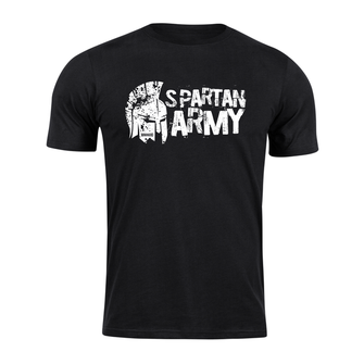 DRAGOWA koszulka z krótkim rękawem spartan army Ariston, czarna 160g/m2