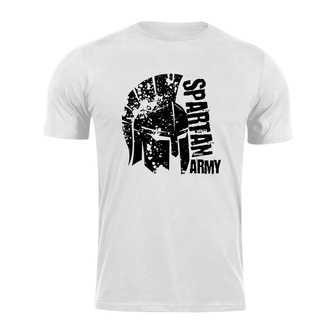 DRAGOWA koszulka z krótkim rękawem spartan army León, biała 160g/m2