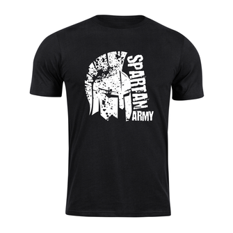 DRAGOWA koszulka z krótkim rękawem spartan army León, czarna 160g/m2