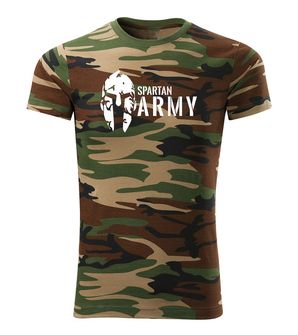 DRAGOWA koszulka z krótkim rękawem spartan army, camouflage 160g/m2