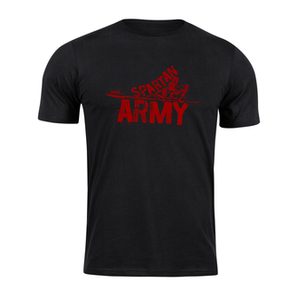 DRAGOWA koszulka z krótkim rękawem spartan army RedNabis, czarna 160g/m2