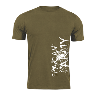 DRAGOWA koszulka z krótkim rękawem spartan army WAR, oliwkowa 160g/m2