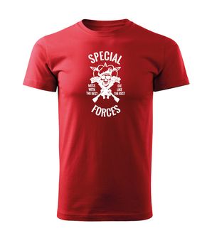 DRAGOWA koszulka z krótkim rękawem special forces, czerwona 160g/m2