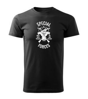 DRAGOWA koszulka z krótkim rękawem special forces, czarna 160g/m2
