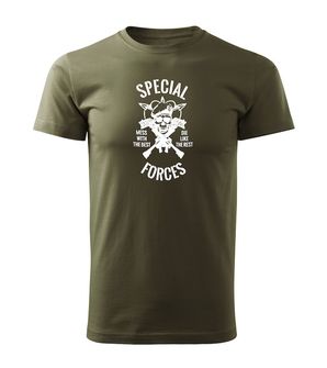DRAGOWA koszulka z krótkim rękawem special forces, oliwkowa 160g/m2