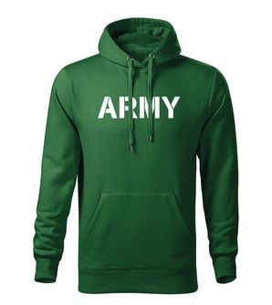 DRAGOWA męska bluza z kapturem army, zielony, 320g/m2