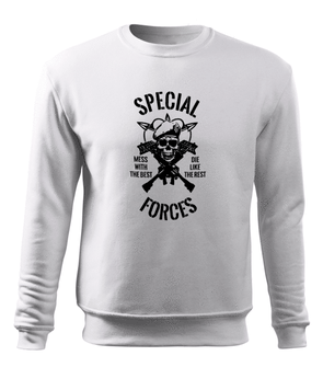 DRAGOWA męska bluza special forces, biały 320g/m2