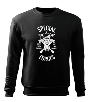 DRAGOWA męska bluza special forces, czarny 320g/m2