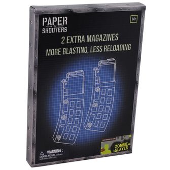Zestaw składanych pistoletów PAPER SHOOTERS Paper Shooters Zombie Magazine, 2 opakowania