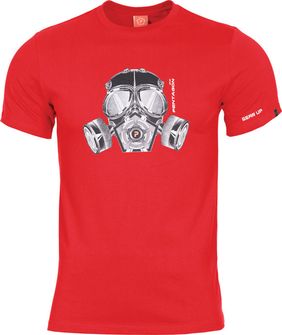 Pentagon Gas Mask koszulka, czerwona