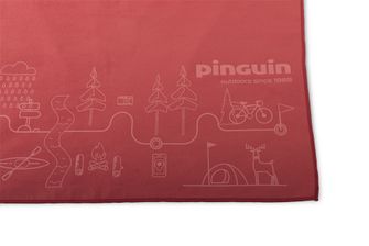 Ręcznik Pinguin Micro Map 60 x 120 cm, czerwony
