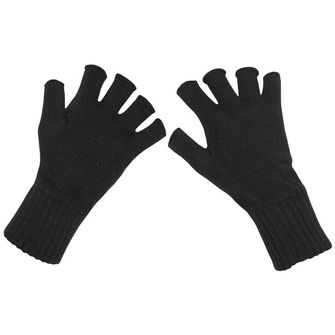 MFH Dzianinowe rękawiczki bez palców, czarne