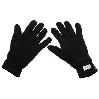 Rękawice dziane MFH z izolacją 3M™ Thinsulate™, czarne