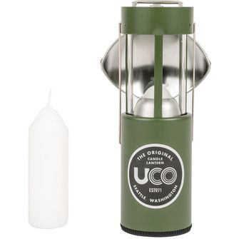 Zestaw latarni UCO Candle z odbłyśnikiem i neoprenowym etui oliwkowym