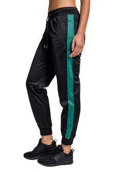 Urban Classics Cuff Track damskie spodnie dresowe, czarno-zielone