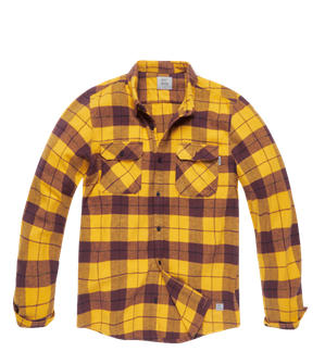Koszula flanelowa Vintage Industries Sem, żółta kratka
